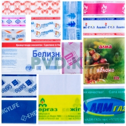 Этикетки на различную продукцию